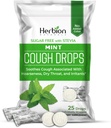 HERBION Naturals Hustentropfen, Sugar-Free mit Stevia, Nahrungsergänzung, Soothes Cough, für Erwachsene & Kinder über 6 Jahre, 125 Tropfen (Pack mit 5), Minze