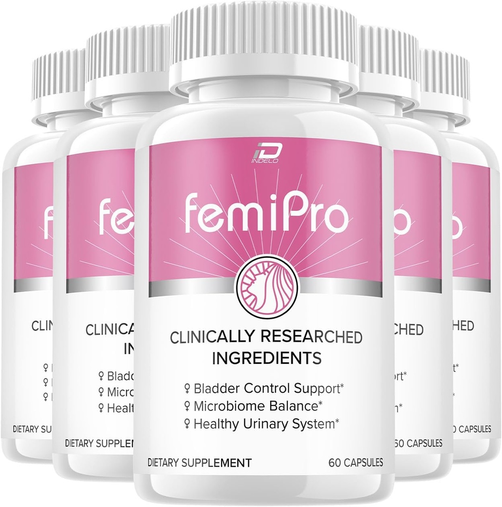 FemiPro Supplement - Probiotic Femi Pro Pills, FemiPro 24 Stunden Unterstützung Microbiome Probiotic Urinary Control Health, Femie Pro Bewertungen (5 Pack - 300 Kapseln)