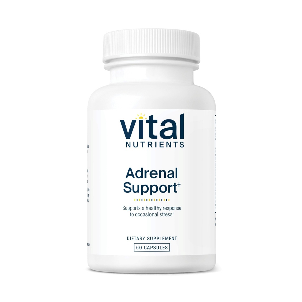 Vital Nährstoffe Adrenal Support | Adrenal Support Supplements für Gland Function und Cortisol Management | Unterstützt Energie- und Stresslevel | Gluten, Dairy, Soy Free | 60 Kapseln