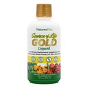 NaturesPlus Source de vie Or Multivitamine Liquide 30 oz soutient la production d'énergie, le système immunitaire sain et le bien-être comprend les vitamines D3, B12, K2 et plus de 120 nutriments alimentaires entiers - 30 portions
