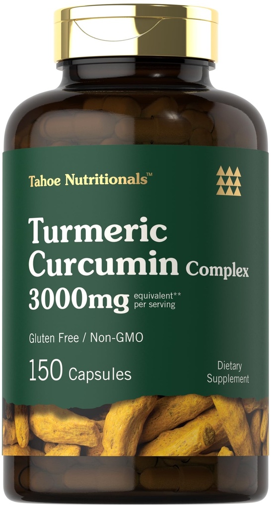 Curcumine curcuma 3 000 mg 150 capsules Supplément curcuma avec extrait de poivre noir
