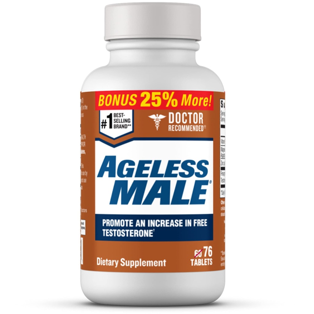 Età maschio gratis testosterone Booster supplemento per gli uomini, 76 compresse