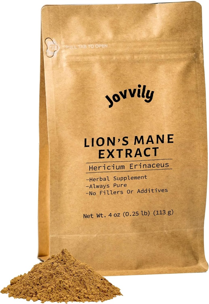 Lion's Mane - 4 oz - Hericium Erinaceus Extrakt - Kräuterergänzung - Immer rein