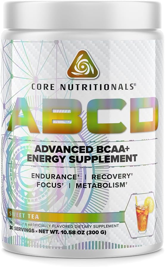 Core Nutritionals Platinum ABCD Advanced BCAA Energy Supplement, verbessert Ausdauer, Erholung und Fokus 30 Servierungen (Sweet Tea)
