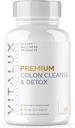 VITALUX || #1 Bewertete Premium Colon Cleanse & Detox || Enhance Digestion, Gut Health, Decrease Bloating | Ultra dosed Formula w/ 10 Leistungsfähige Zutaten | 3rd Party Tested + USA Made - 60 Capsules