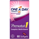Ein Tag Frauen Prenatal 1 Multivitamin inklusive Vitamin A, Vitamin C, Vitamin D, B6, B12, Eisen, Omega-3 DHA & mehr, Tablet,Softgels, 60 Count - Supplement für Vor, Während, & Post Schwangerschaft