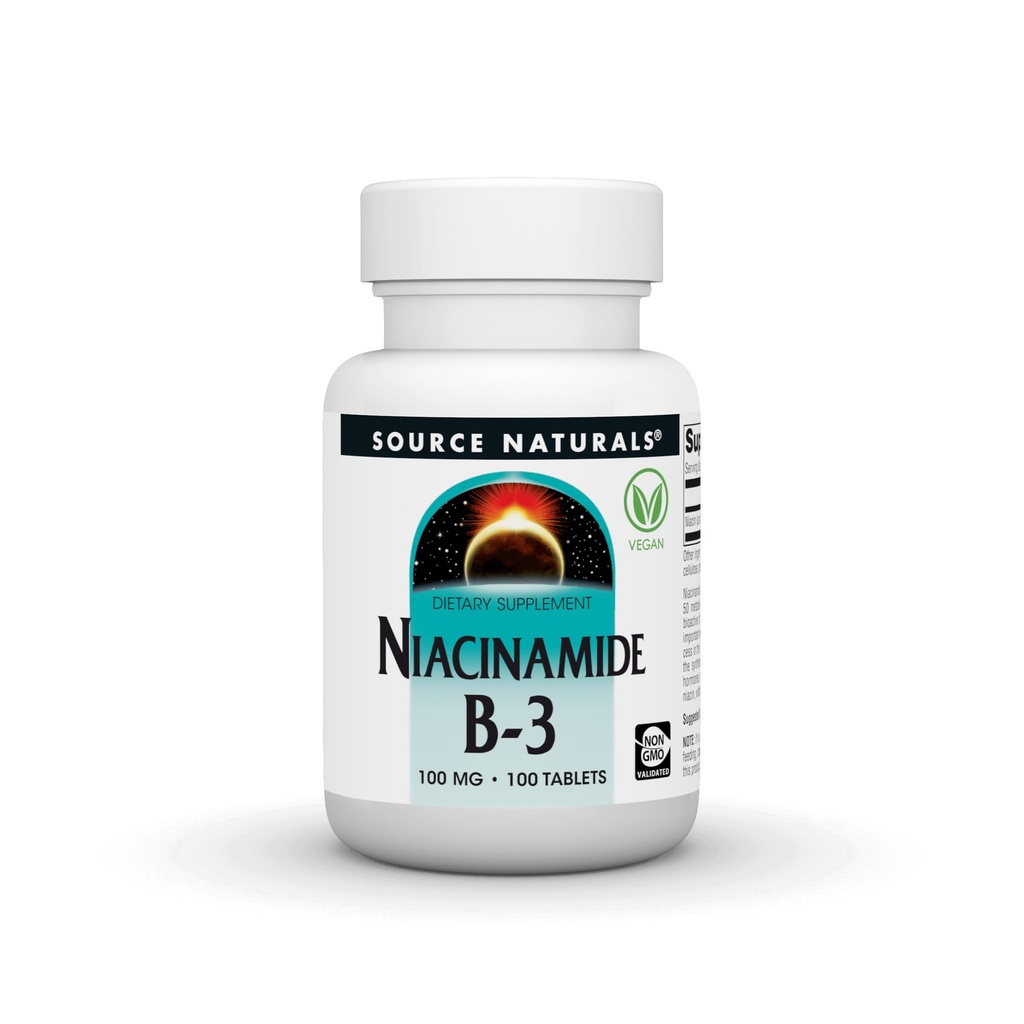 Quelle Naturals Niacinamid B-3, 100 mg Nahrungsergänzung - 100 Tabletten