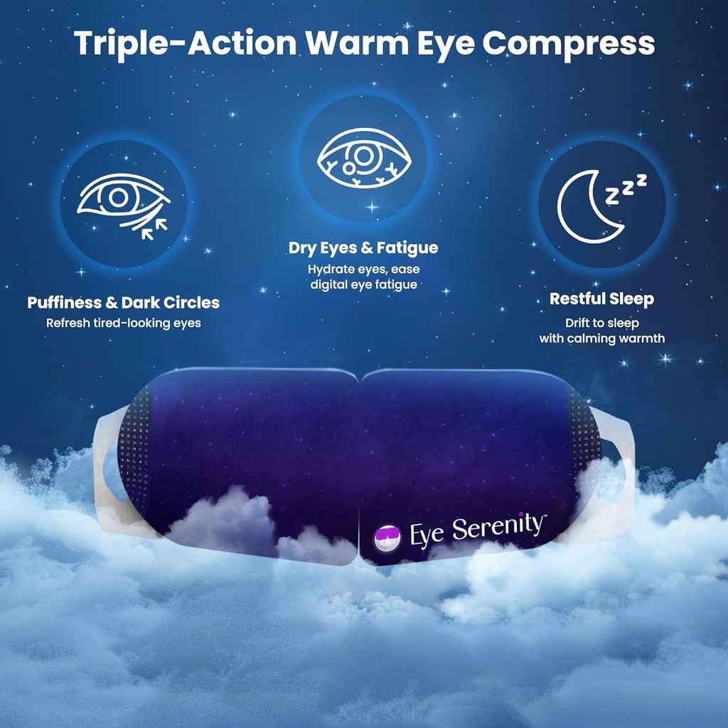 Dampf-Eye Maske Self-Heating Warm Compress für trockenes Auge, schnelles Relief für Stye, Puffy Sensitive Eyes - Moist Heat Mask for Sleep, 15 Pack