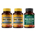Sandhu Kräuter Zink 50mg & Sea Moss Schwarz Seed Öl Ashwagandha Ginger Burdock Root Supplement für Männer & Frauen Made in USA