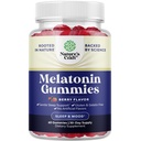 Mélatonine 5mg Naturel - Gommies sans gélatine et sans halal Mélatonine 5mg Supplément de sommeil pour les adultes - Gommies de sommeil des baies pour les adultes