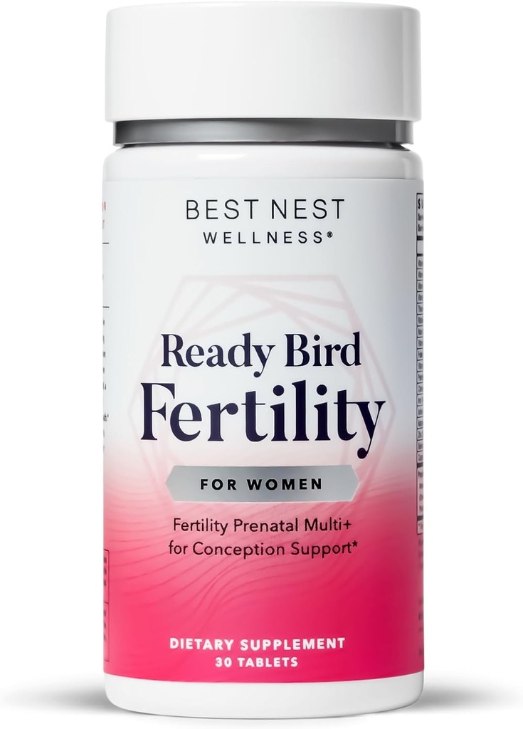 Meilleur Nest Wellness Fécondité des femmes - Multivitamine quotidienne pour le soutien de la grossesse - Supplément aux vitamines méthylées Aide Conception - Supplément nutritionnel avec Ashwagandha & Folate - 30 comprimés