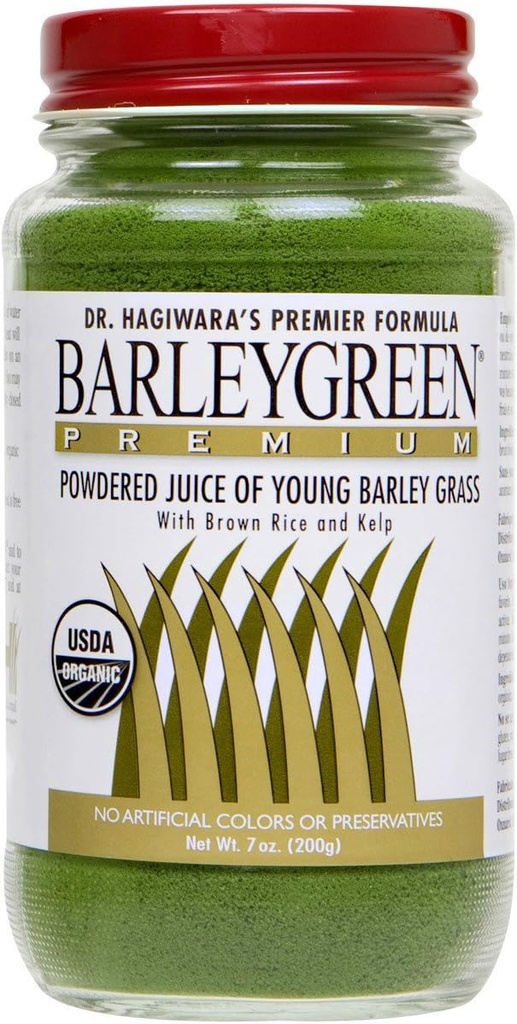 Dr. Hagiwaras Barley Green Premium mit Brown Rice und Kelp Powder