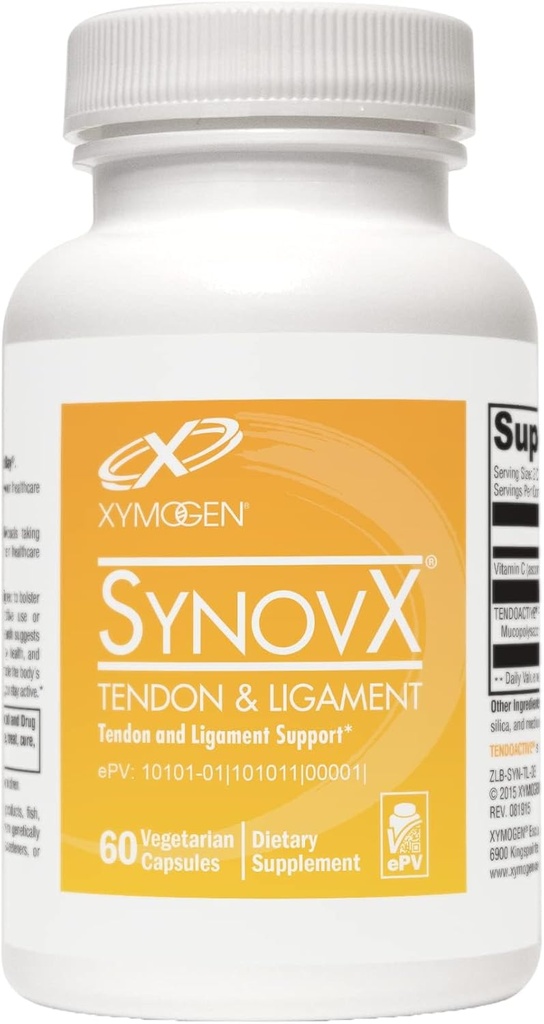 XYMOGEN SynovX Tendon & Ligament - Unterstützt die Prozesse des Körpers von Tendon & Ligament Komfort & Selbst-Reparatur - Mucopolysaccharide & Typ I Collagen (60 Kapseln)