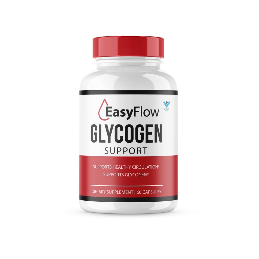 Easy Flow Glycogen Support EasyFlow Glyco Pills, Easy Flow Maximum Strength Glycogen Health and Blood Support Supplement, EasyFlow Advanced Glyco Optimizer Offizielle Formel - 60 Kapseln