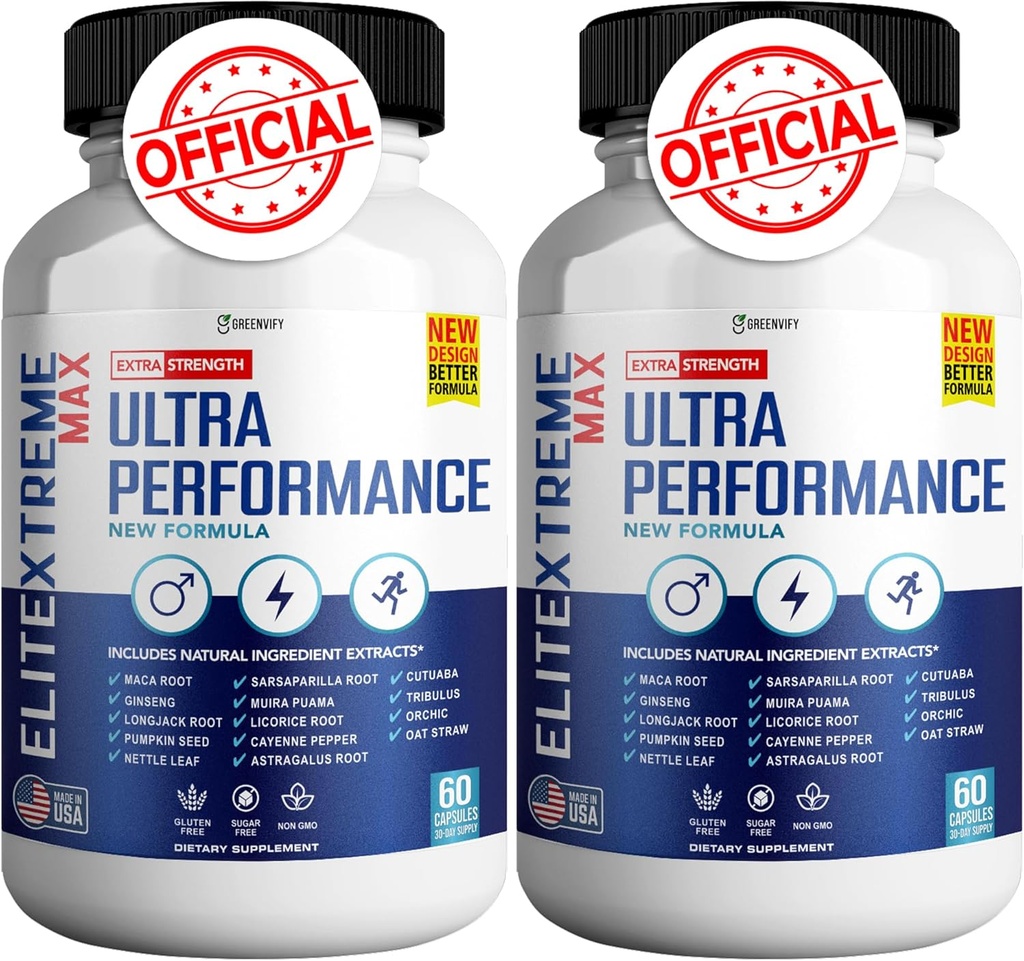 Supplément Santé Homme EliteXtreme Max – avec Calcium, Zinc et mélange propriétaire pour la vitalité et la force, 120 Capsules (2 Pack)