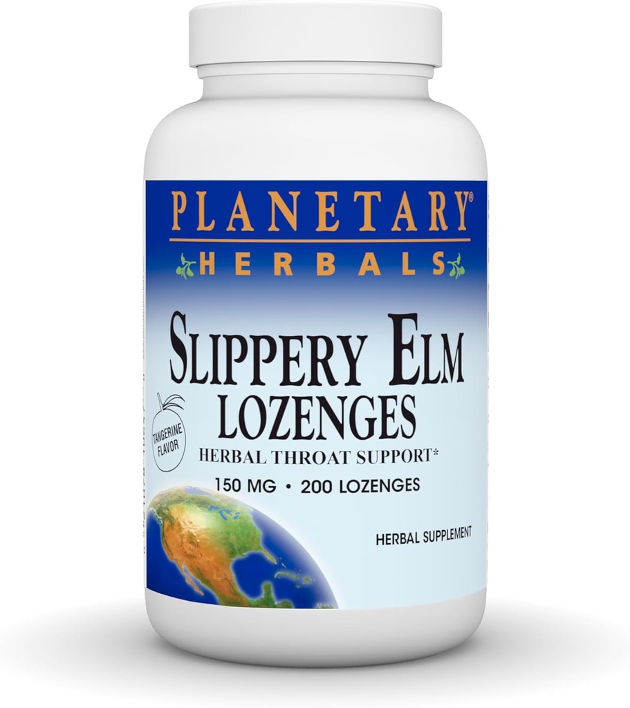 PLANETAR HERBALS Slippery Elm Lozenges, Tangerine, 200 Graf