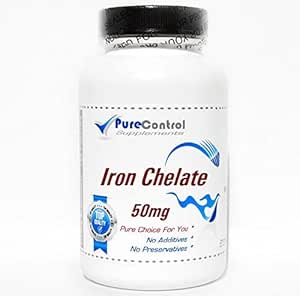 Chelate de fer 50mg // 200 Capsules // Pure // par Suppléments PureControl