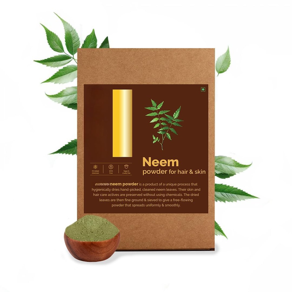 Neem Leaf Powder, 100% Pure & Natural, Igienically Dried, Pack For Healthy Scalp & Strong Hair - 100 grammi