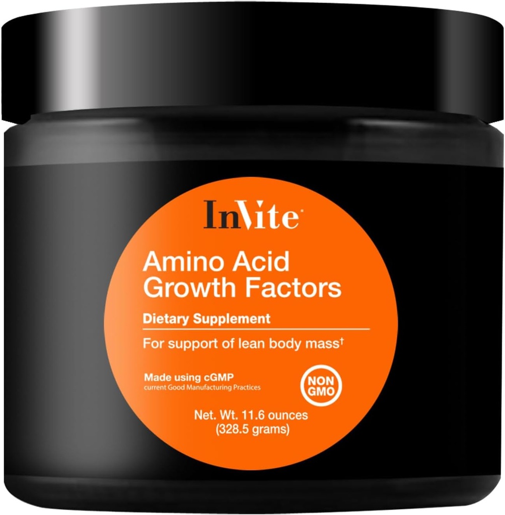 Invite Health Amino Säure Wachstumsfaktoren - Unterstützt Muskel, Immun, Verdauungs- und Kreislaufgesundheit - Enthält L-Glutamin, L-Arginin, L-Ornithin, L-Lysin und Glycin - 30 Servierungen