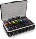 Weekly Pill Organizer - Große Kapazität Container für tägliche Medikamente - Non-Spill Halter für Tablets, Kapseln, Softgels - Travel Friendly 7 Day