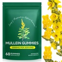 Gommies Mullein pour Détox pulmonaire, 2000mg Extrait de feuille Mullein pour support respiratoire et digestif et immunitaire, supplément biologique à base d'herbe Mullein pour le soulagement du mucus pour les gommes respiratoires, immunitaires, véganes 60