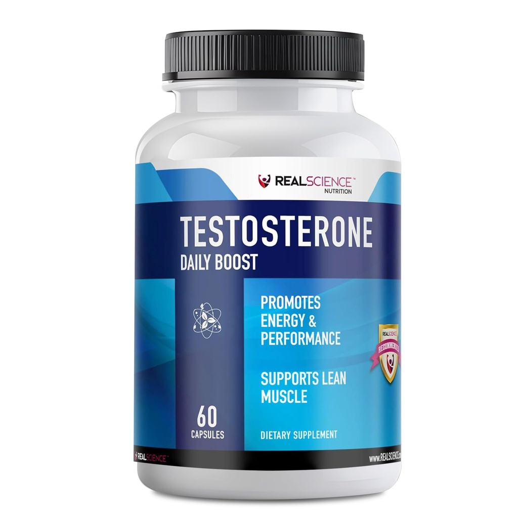Daily Boost Free Testosteron Booster für Männer - Stärkste Ergänzung für Muskelwachstum, Bodybuilding & Energie mit 9 leistungsstarken Inhaltsstoffen - 60 Kapseln