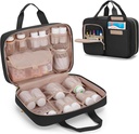 Organizzatore di Medicina Damero, Bottiglie di Pillole Bag da viaggio per Prescrizione Medica, Forniture Mediche, Nero