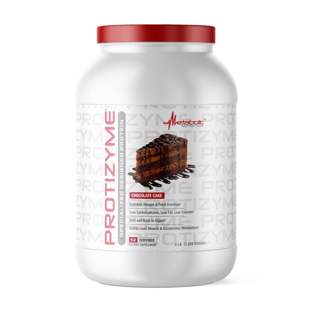 Metabolic Nutrition, Protizyme, 100% Whey Protein Powder, High Protein, Low Carb, Low Fat Whey Protein, Verdauungsenzyme, 24 Essential Vitamins und Minerals, 4 Pfund, 52 Servierungen