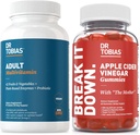 Dr. Tobias Adult Multivamin & Apple Cider Essiggummis, unterstützt Energie, Immunität & Gut Gesundheit, mit 42 Obst & Gemüse Plus Probiotics, Cludes Die Mutter, FOlate, B12