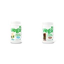 Vega Protein and Greens Protein Powder, Vanilla - 20g Plant Based Protein Plus Veggies, Vegan & Protein und Greens Protein Powder Chocolate (19 Servings) - 20g Plant Based Protein Plus