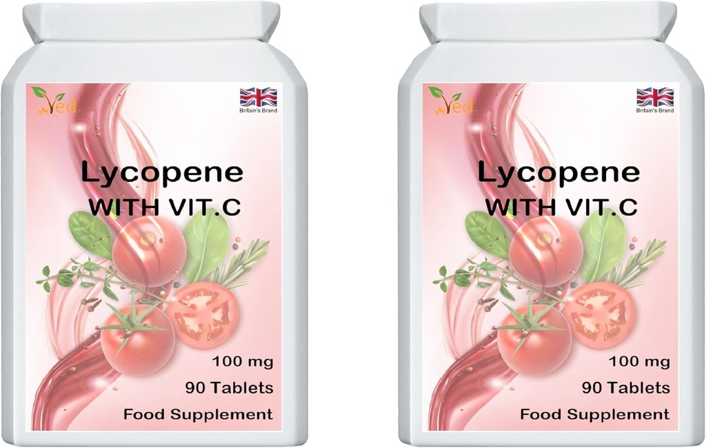 Ved Lycopin Ergänzung | 100mg 90 Tabletten (Pack von 2)