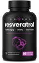 Supplément de resvératrol NutraChamps, formule extra-forte pour le vieillissement en santé, soutien immunitaire, 60 capsules végétaliennes avec trans-resvératrol, feuille de thé vert, extrait de graines d'açai et de raisin