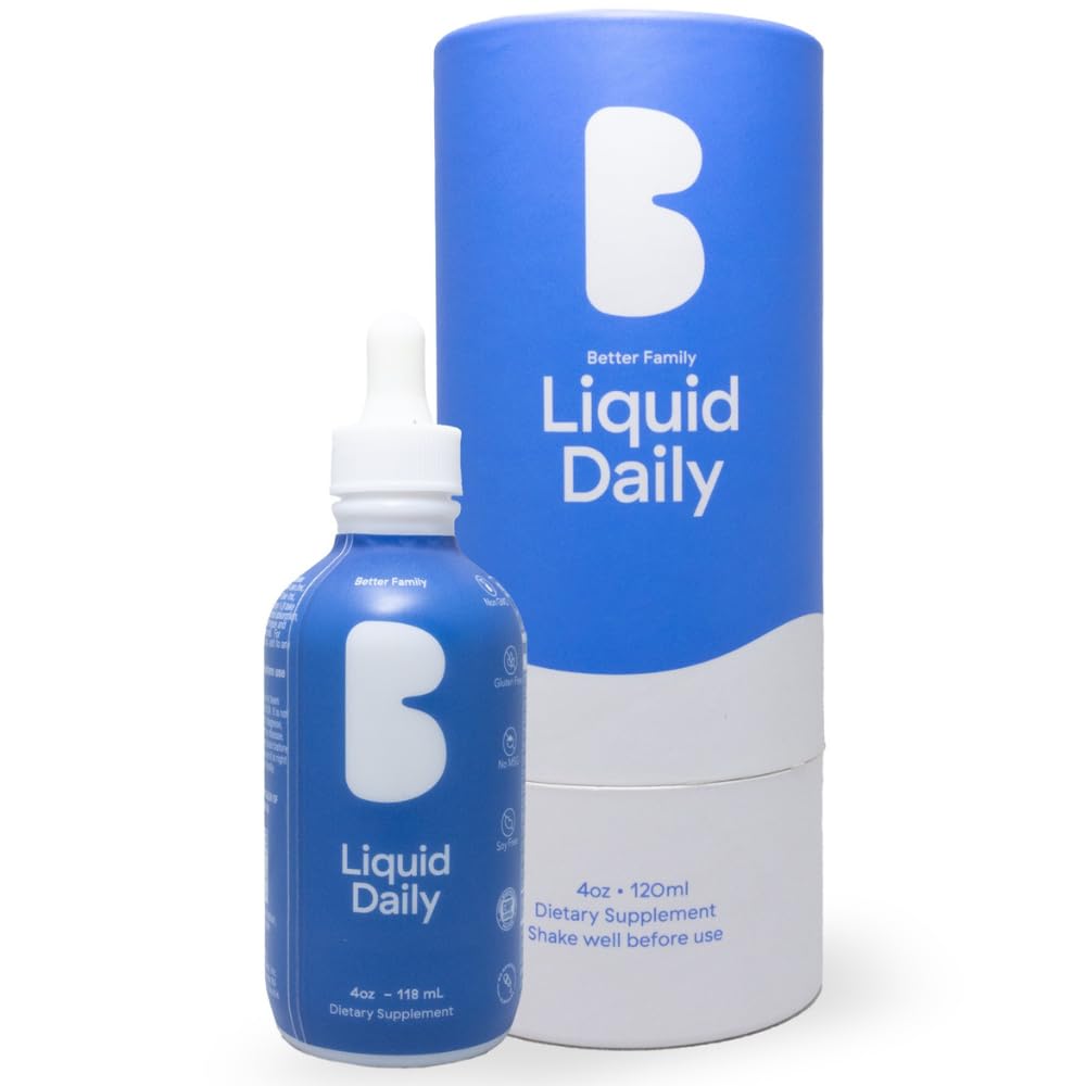 Better Family - Liquid Daily Multivitamin - All-in-One Wellness Drop - All Ages & Genders - Methylierte Vitamine - Kein Zucker oder Künstliche - Glutenfrei, Non-GMO - Nahrungsergänzung - 4oz (120 ml)