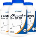 Nutricost L-Glutamina 800mg, 180 capsule (3 bottiglie)