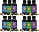 Huiles comestibles tout-naturel, Mini Ensemble d'échantillonneur d'huile avec C60 ESS60 pur, Immune Support et Joint Support Supplément avec huile d'olive, huile d'avocat et huile de noix de coco MCT, lot de 12, 2 Oz