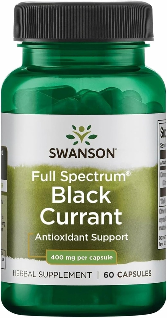 Swanson Full Spectrum Black Currant 400 Milligramme 60 Kapseln
