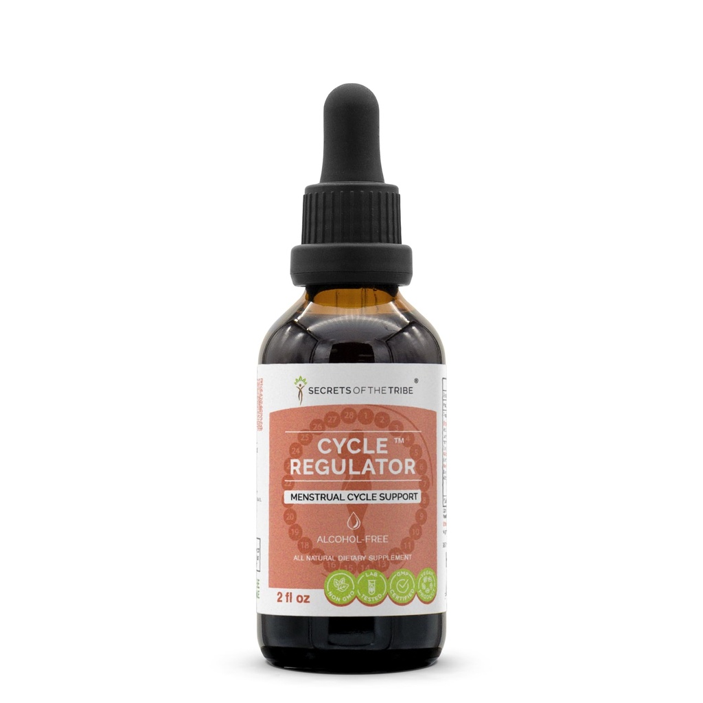 Secrets of the Tribe - Cycle Regulator, Menstrual Cycle Support, Kräuterergänzung Blend Tropfen Alkoholfreie Flüssigkeit Extrakt (2 fl oz)