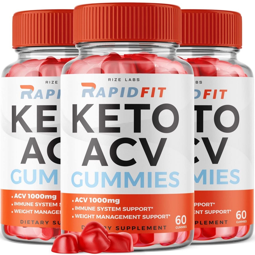 rize labs - RapidFit Keto ACV Gummis für erweiterte Gewichtsverlust mit Apple Cider-Essig-Ergänzung hilft bei der Verringerung von Belly Fat für zusätzliche Stärke (180 Gummi)