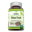 Kräutergeheimnisse Vitex Fruit 400 mg 250 Veggie Kapseln Ergänzung | Non-GMO | Gluten Free | Made in USA