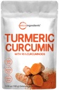 Estratto di curcuma 95% Curcuminoidi (estratto di curcuma naturale e supplementi di curcuma), 100 Grammi, Ricco di antiossidanti per il supporto misto e immunitario, Nessun OGM, Vegan Friendly, India Origine