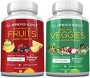 Genehmigte Wissenschaft Obst & Gemüse - 42 Volle Frucht und Veggie Nahrungsergänzung - Verbesserte Gesundheit & Vitalität - Tägliche natürliche Vitamine, Mineralien, Antioxidantien - 90 Kapseln Jede - 1-Monat Versorgung