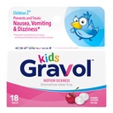 Gravol Kids Chewable Tablets für Übelkeit, Upset Stomach and Motion Sickness Relief, Dye Free, Cherry Flavor, Alter 2 bis 12, 18ct