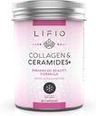 Collagen & Ceramides+, Formula di bellezza potenziata con Astaxantina & Biotina, Vitamina A, B2, B3, B12, C & D Promuove l'idratazione e l'elasticità della pelle, Non OGM, Senza glutine, Senza soia, 60 capsule