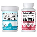 Physician's CHOICE - Optimal Gut Health Bundle: 60 Billion Probiotic 60ct + Verdauungsenzyme 90ct für Verdauungskomfort und Immununterstützung