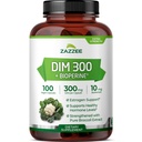 Zazzee DIM 300 mg pro Kapsel, 100 Count, Plus 10 mg BioPerine, Estrogen Balance, Hormonelle Akne, Menopause Unterstützung, Hormonal Balance, Diindolylmethan, Vegan, All-Natural, Non-GMO, Made in USA