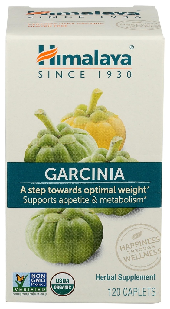 Himalaya Bio Garcinia Cambogia Kräuterergänzung, Appetit Unterstützung, Lipid Stoffwechsel, Gewichtsunterstützung, USDA Organic, Non-GMO, Vegan, 600 mg, 120 Pflanzen-basierte Caplets