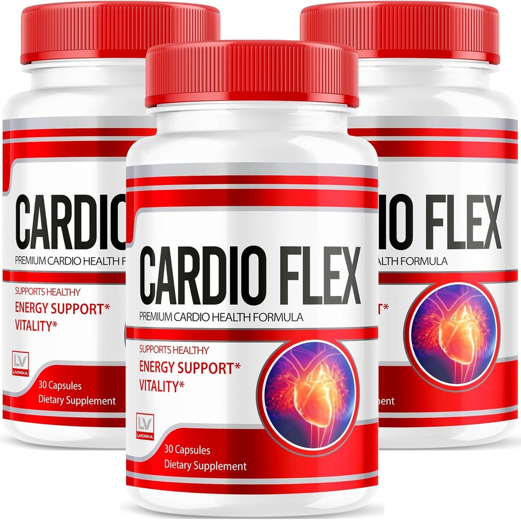 LIVORKA 3 Pack - Cardio Flex Pills, Cardio Flex Capsules, Flex Capsules, Cardio Flex Capsules, Cardio Flex, Pills Cardio Flex, 30 Capsules Per Bottiglia per 90 giorni