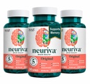 NEURIVA Original Brain Supplement für Speicher, Fokus & Konzentration + Lernen & Genauigkeit mit klinisch getesteten Nootropics Phosphatidylserine und Neurofactor, Koffeinfrei, 30 Kapseln (3 Pack)