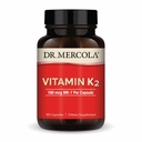 Dr. Mercola Vitamin K2-180 mcg Vitamina K2 come MK-7 - Supporta la sana funzione arteriosa e la salute del cuore - Non-OGM, senza glutine & Dairy-Free - 90 capsule (90 Serve)