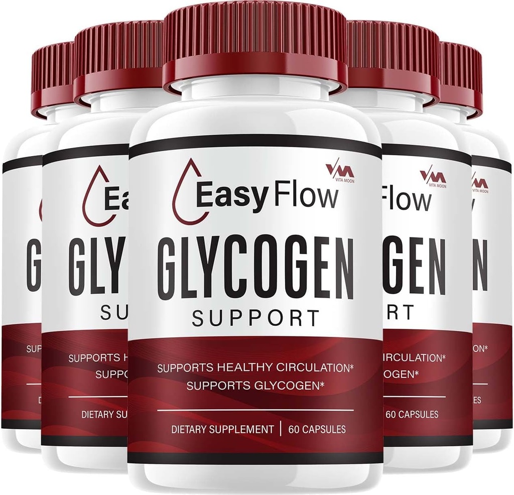 (5 Pack) EasyFlow Glycogen – Easy Flow Capsule Cleaner, EasyFlow Pills, Advanced Formula for Overall Wellness, Easy Flow Glycogen Bewertungen, 300 Kapseln